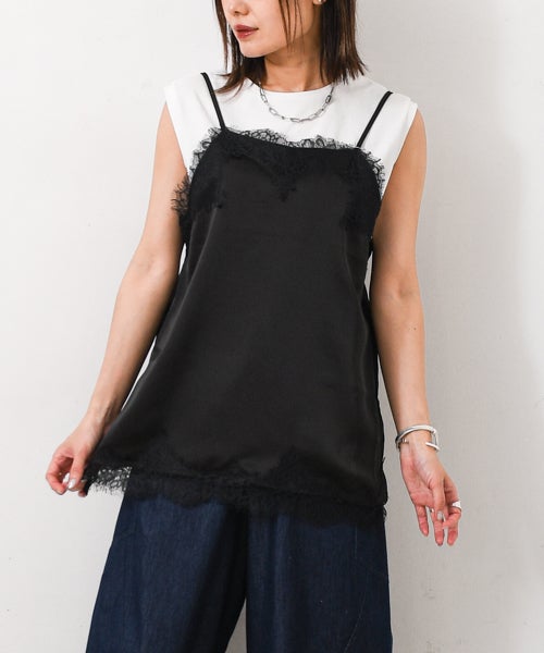 Hymn LIPA｜サテンレースキャミ [[243-311F3053]][F] | ma28 ONLINE STORE