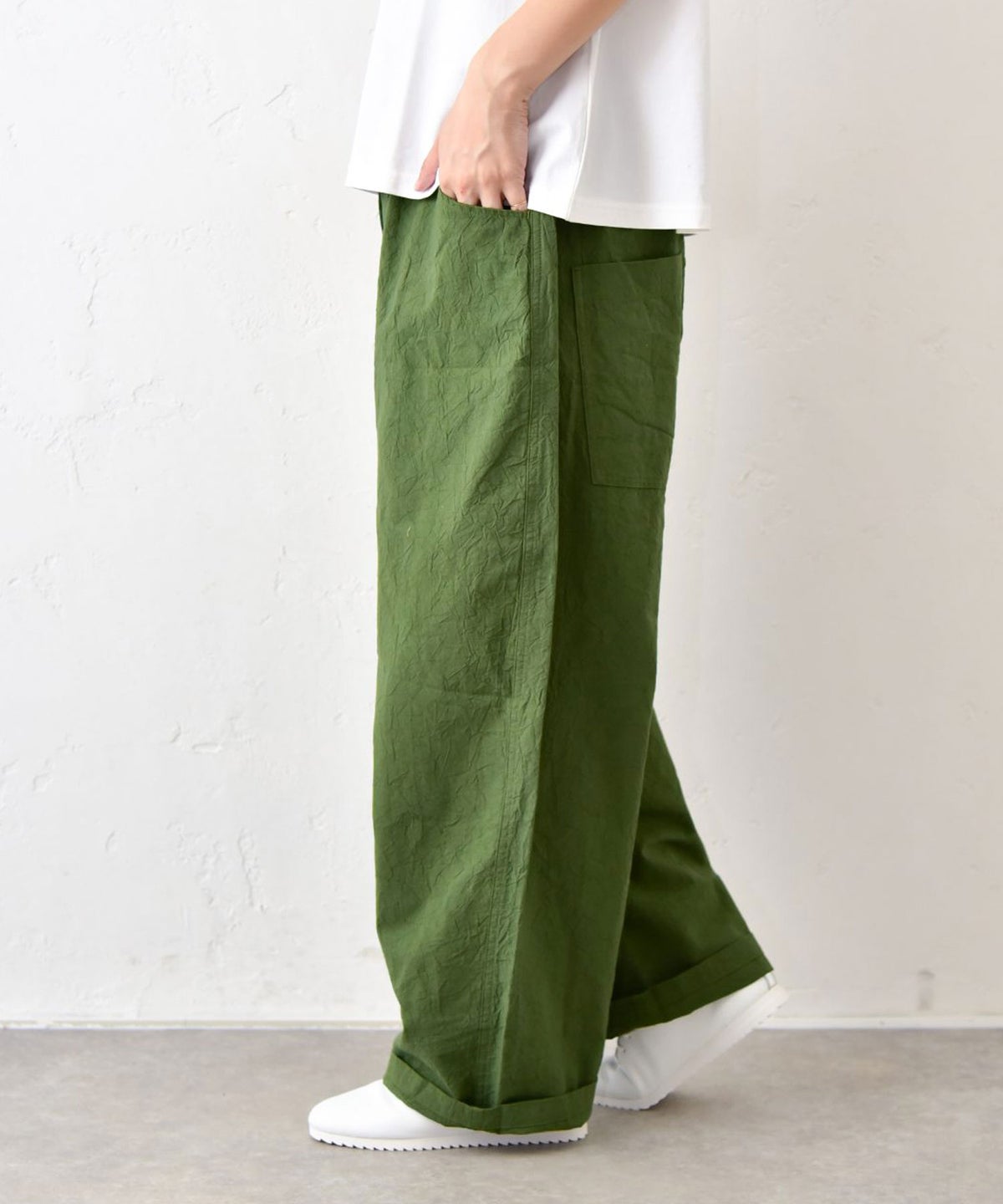 NARU｜シーチングハンドワッシャーノッポパンツ [[643855BE]][C]
