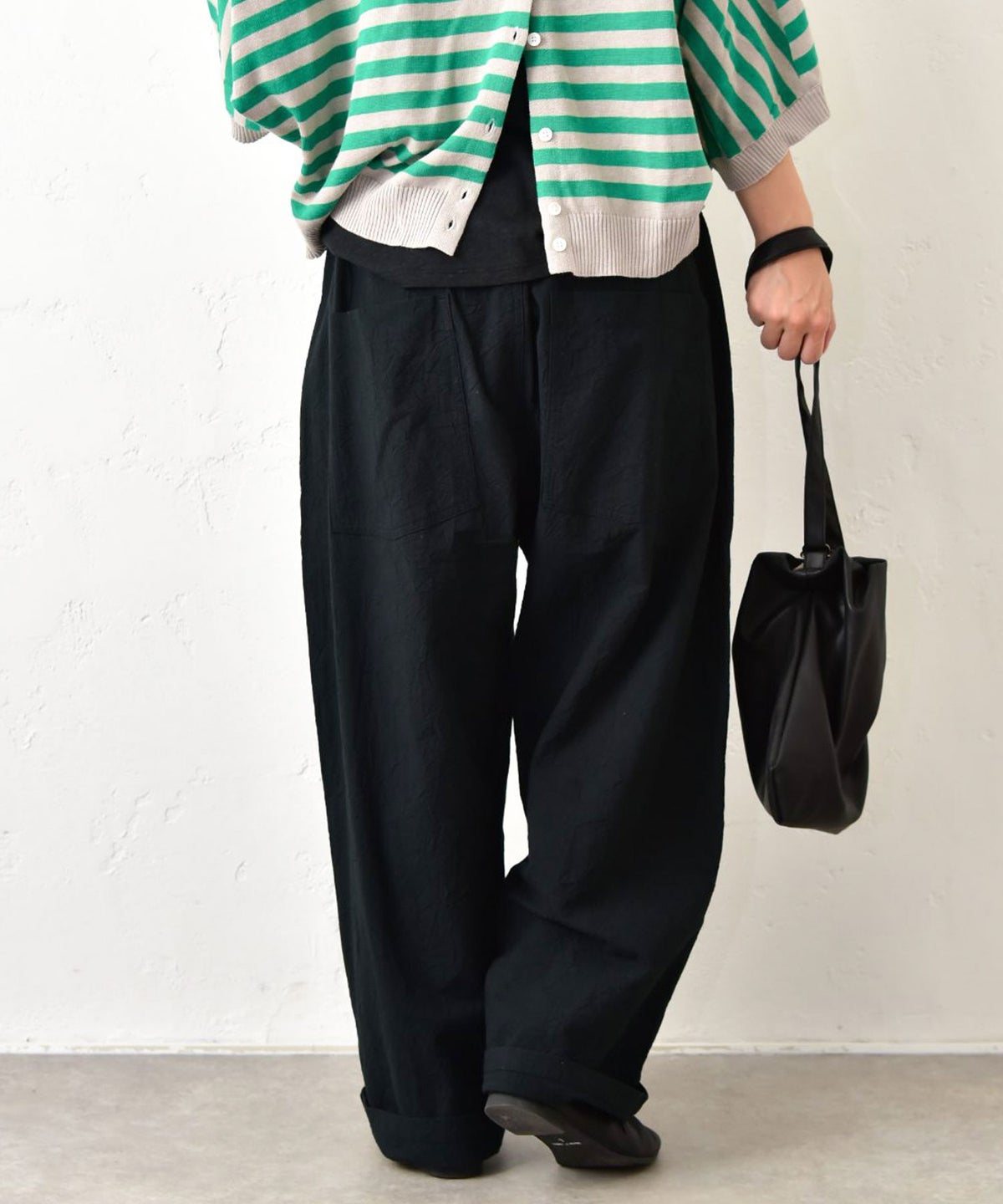  NARU｜シーチングハンドワッシャーノッポパンツ [[643855BE]][C]