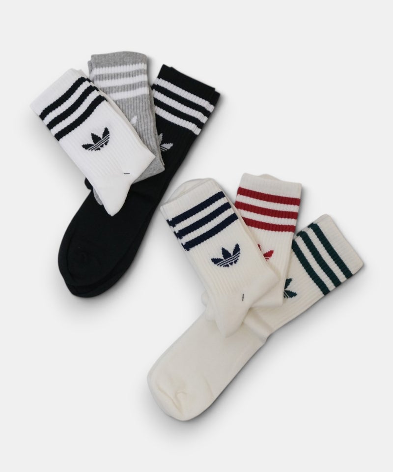  adidas｜3STRIPES CREW SOCKS 3 PAIRS [[MLT15-26AW]][D]