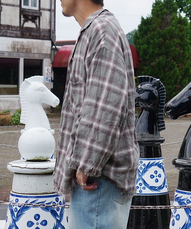 ARMY TWILL｜Checked Utility Shirt [[AM-2657001]][D]