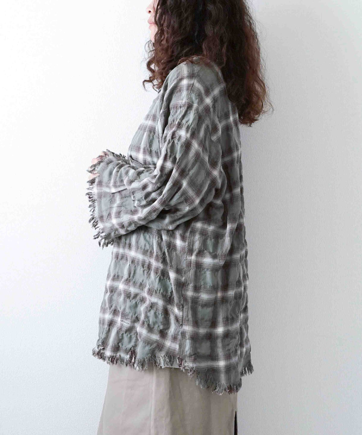 ARMY TWILL｜Checked Utility Shirt [[AM-2657001]][D]