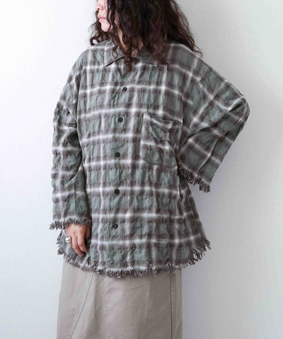 ARMY TWILL｜Checked Utility Shirt [[AM-2657001]][D]