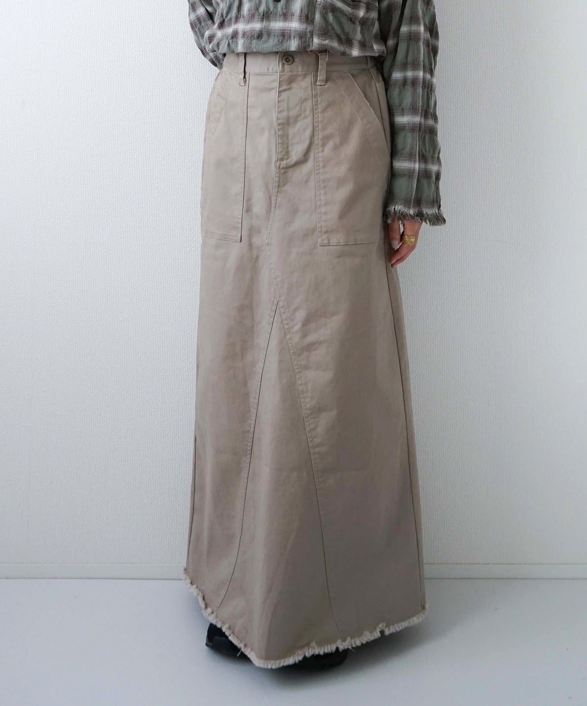 ARMY TWILL｜Strech Baker Twill Skirt [[AM-2659011]][D]