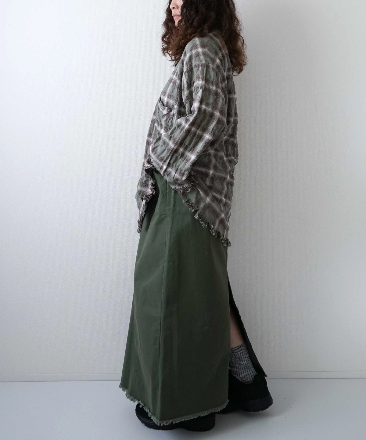ARMY TWILL｜Strech Baker Twill Skirt [[AM-2659011]][D]