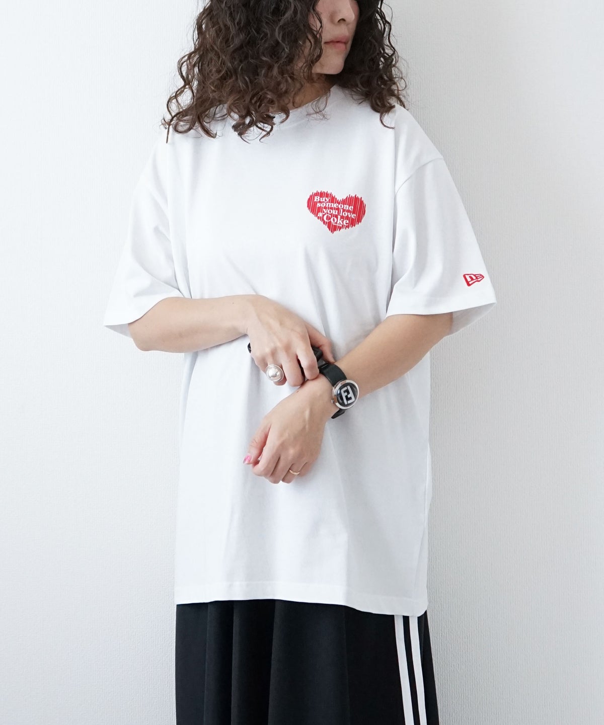 NEW ERA｜SS CT TEE COLA KAWAMURA LETH WHI [[15159356]][D]