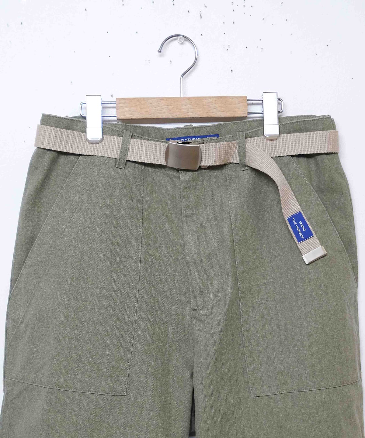 YARMO"THE UNIFORM"｜Field Trousers with Belt Herringbone [[YTU-26AW TR4HE]][D]