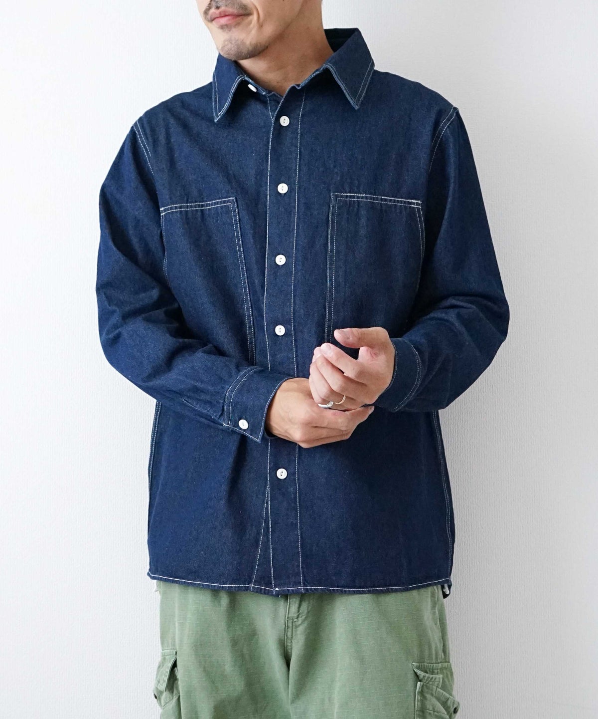 BIG MIKE｜デニム　ユーティリティーシャツ [[102615350]][D]