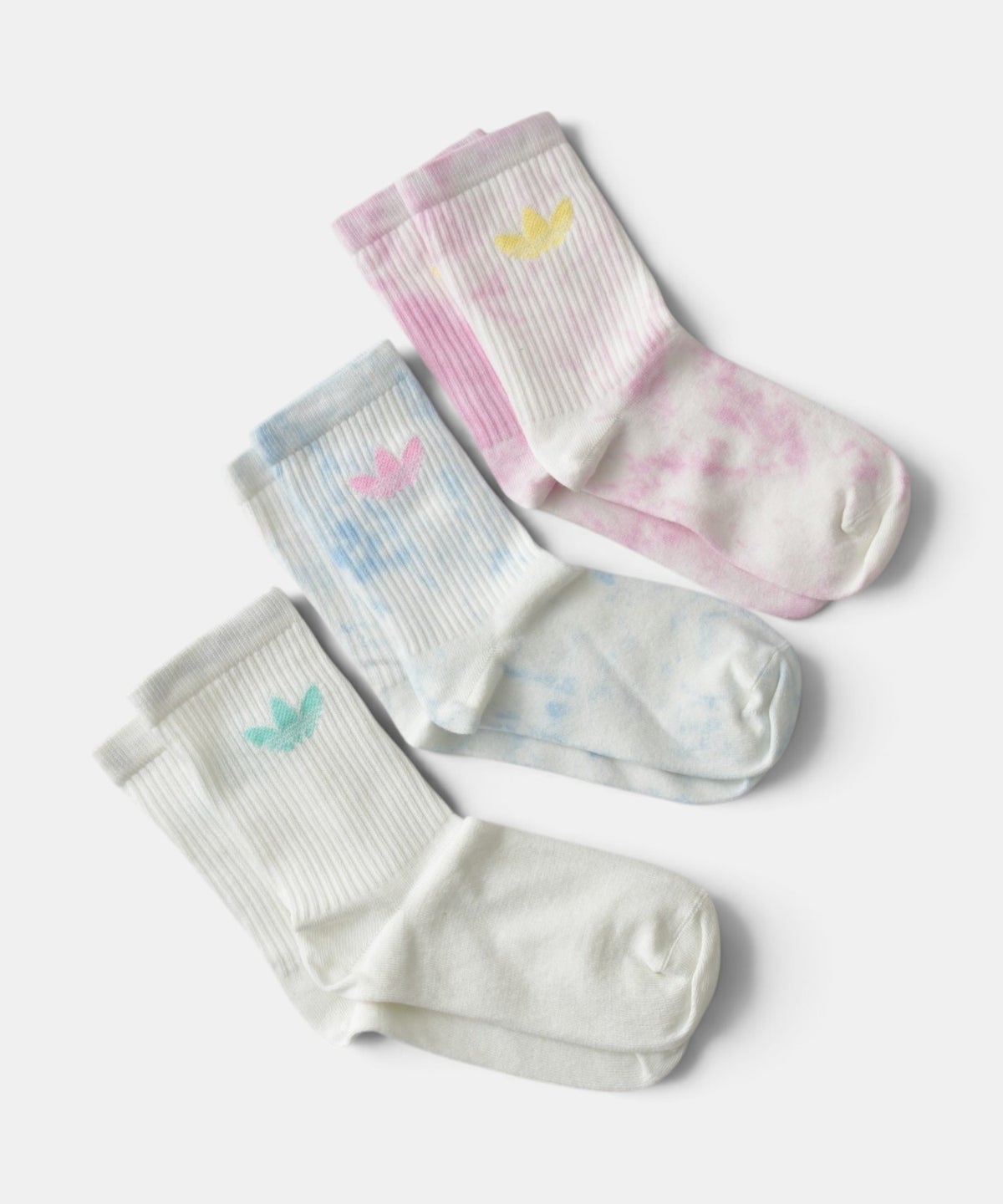  adidas｜TIE DYE CREW SOCKS 3 PAIRS [[ZS209(KS9417/KS9418)]][C]