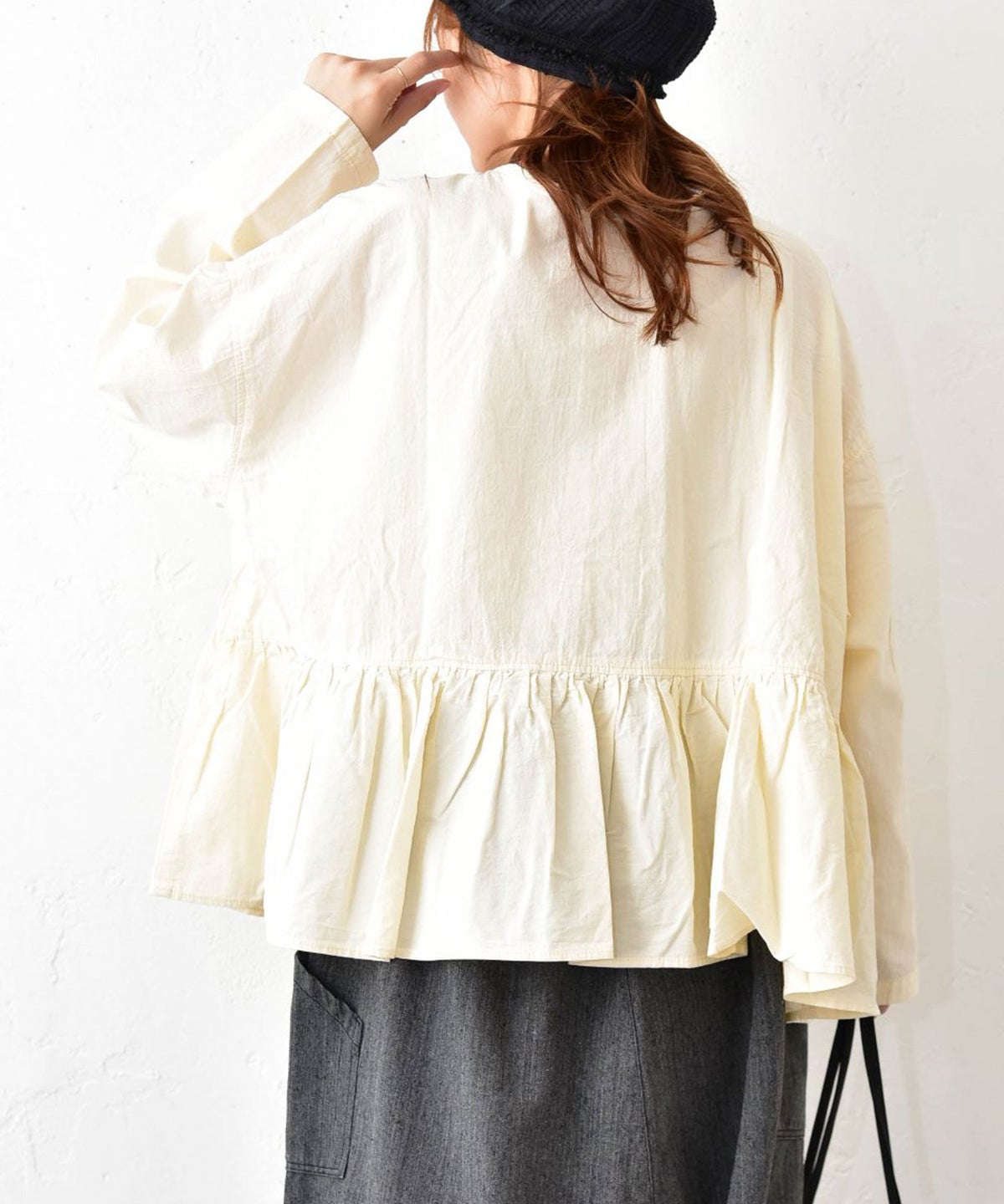 tumugu｜オーガニックマグウォッシャー2wayブラウス [[TB26235]][C]