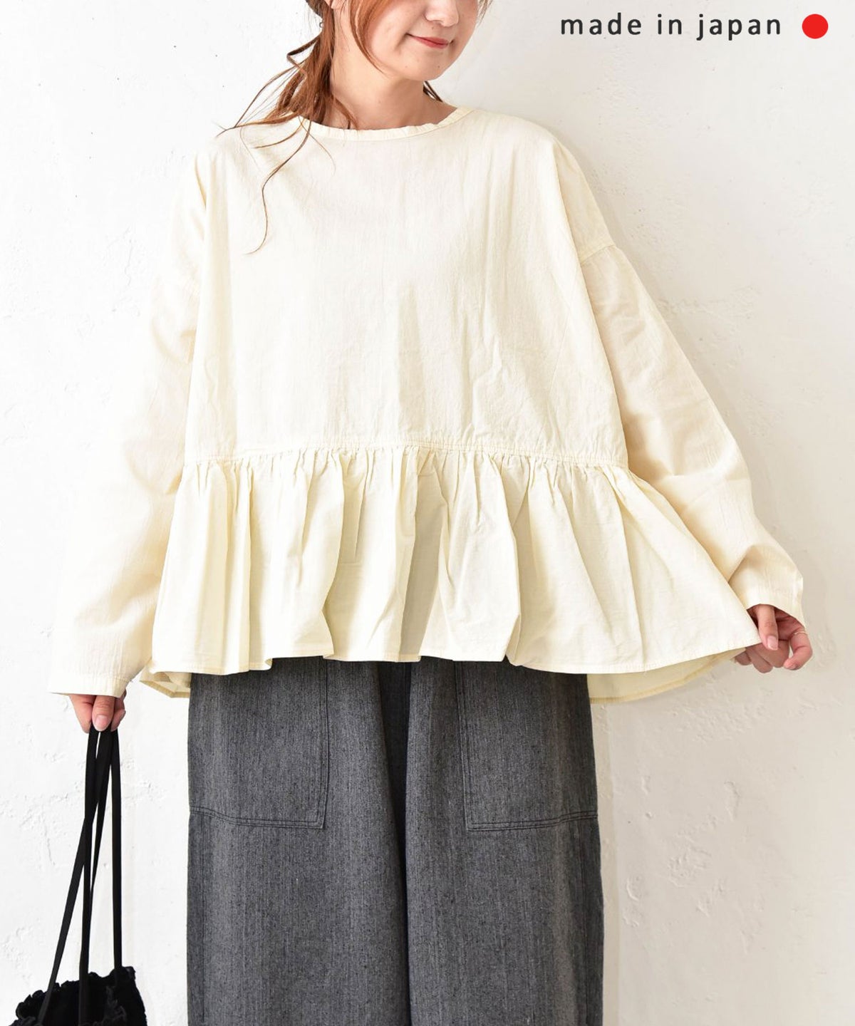 tumugu｜オーガニックマグウォッシャー2wayブラウス [[TB26235]][C]