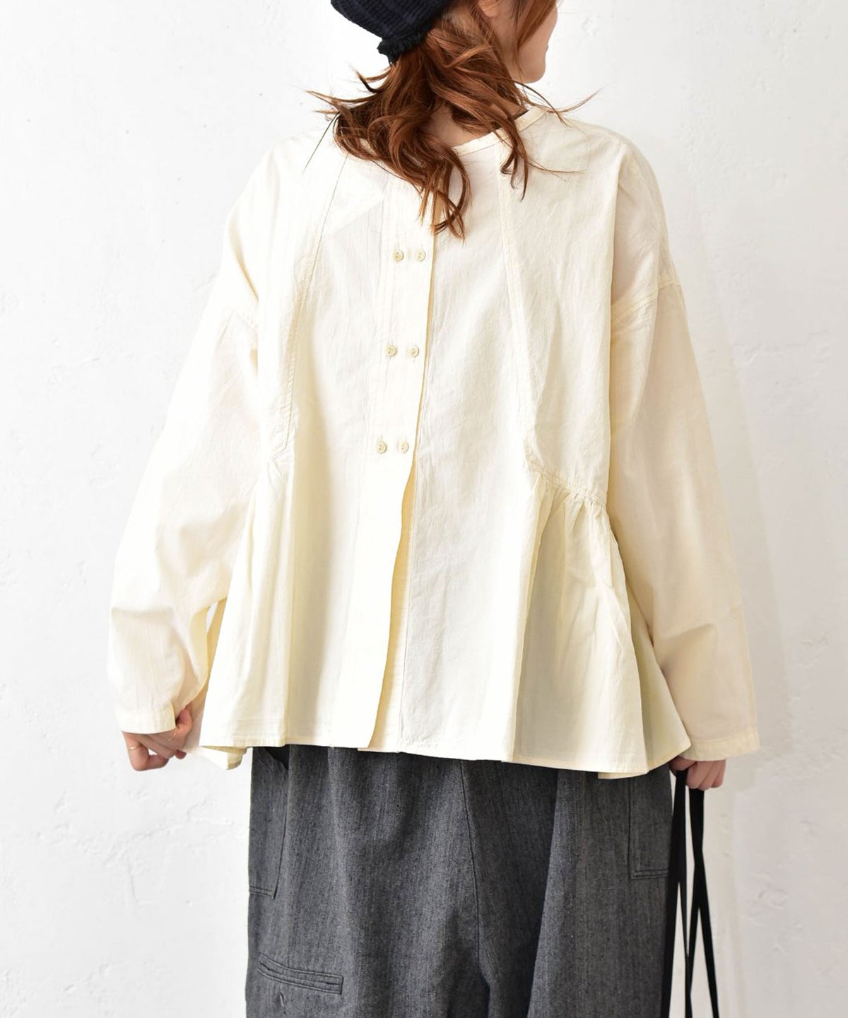 tumugu｜オーガニックマグウォッシャー2wayブラウス [[TB26235]][C]