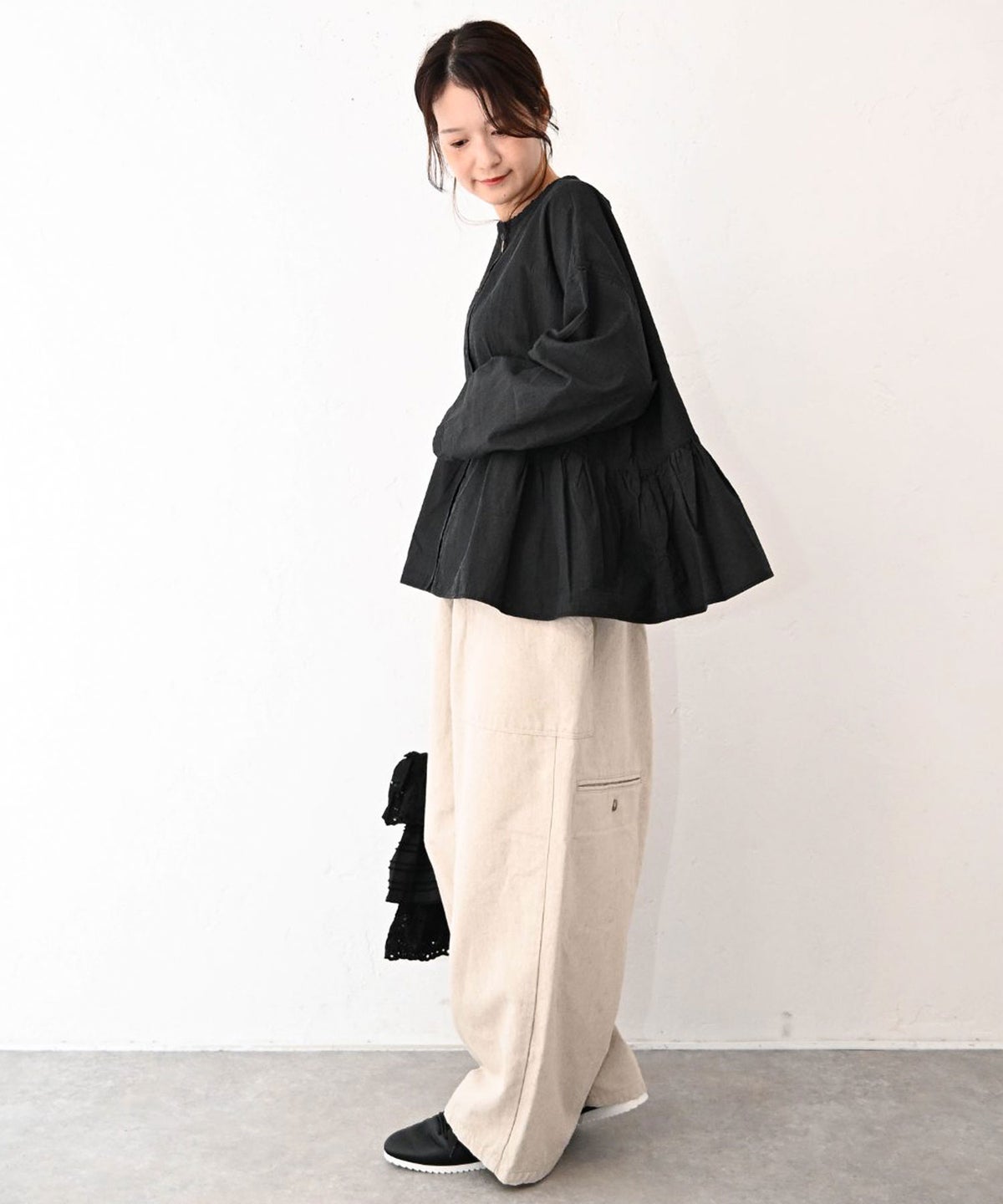 tumugu｜オーガニックマグウォッシャー2wayブラウス [[TB26235]][C]