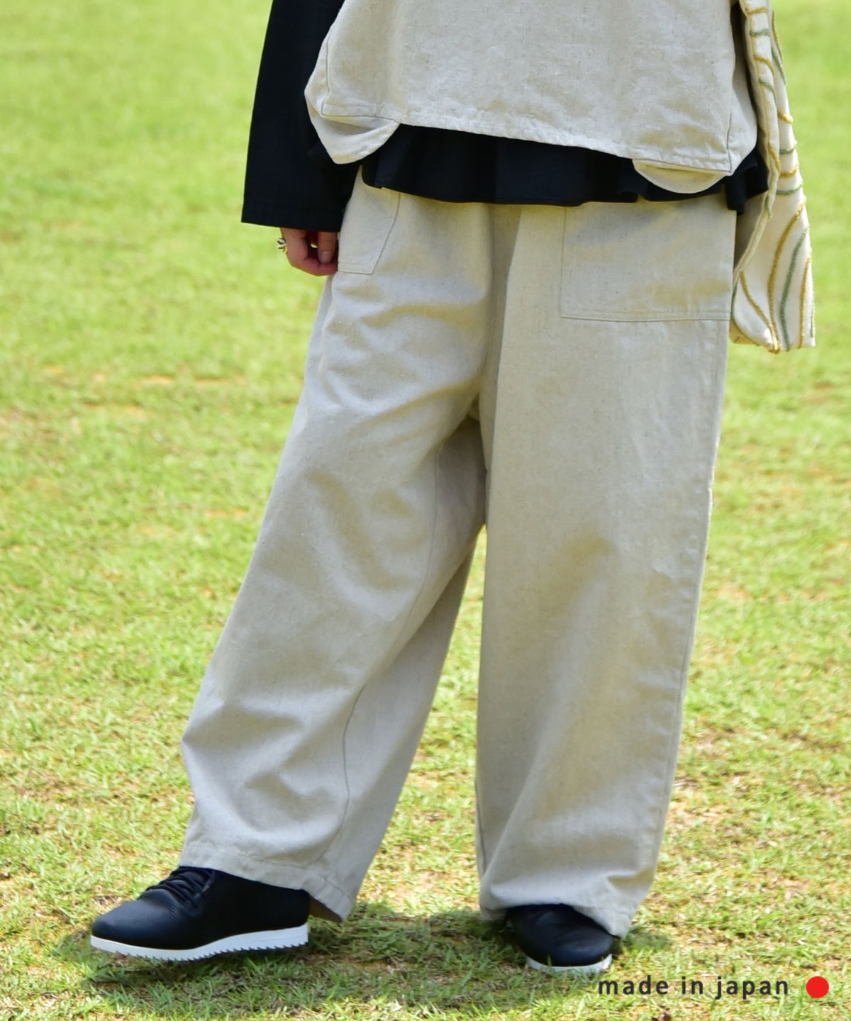 tumugu｜コットンリネンポリストレートパンツ [[TB26244]][C]