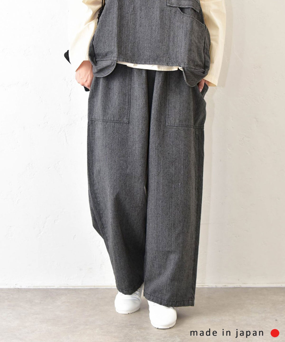 tumugu｜コットンリネンポリストレートパンツ [[TB26244]][C]