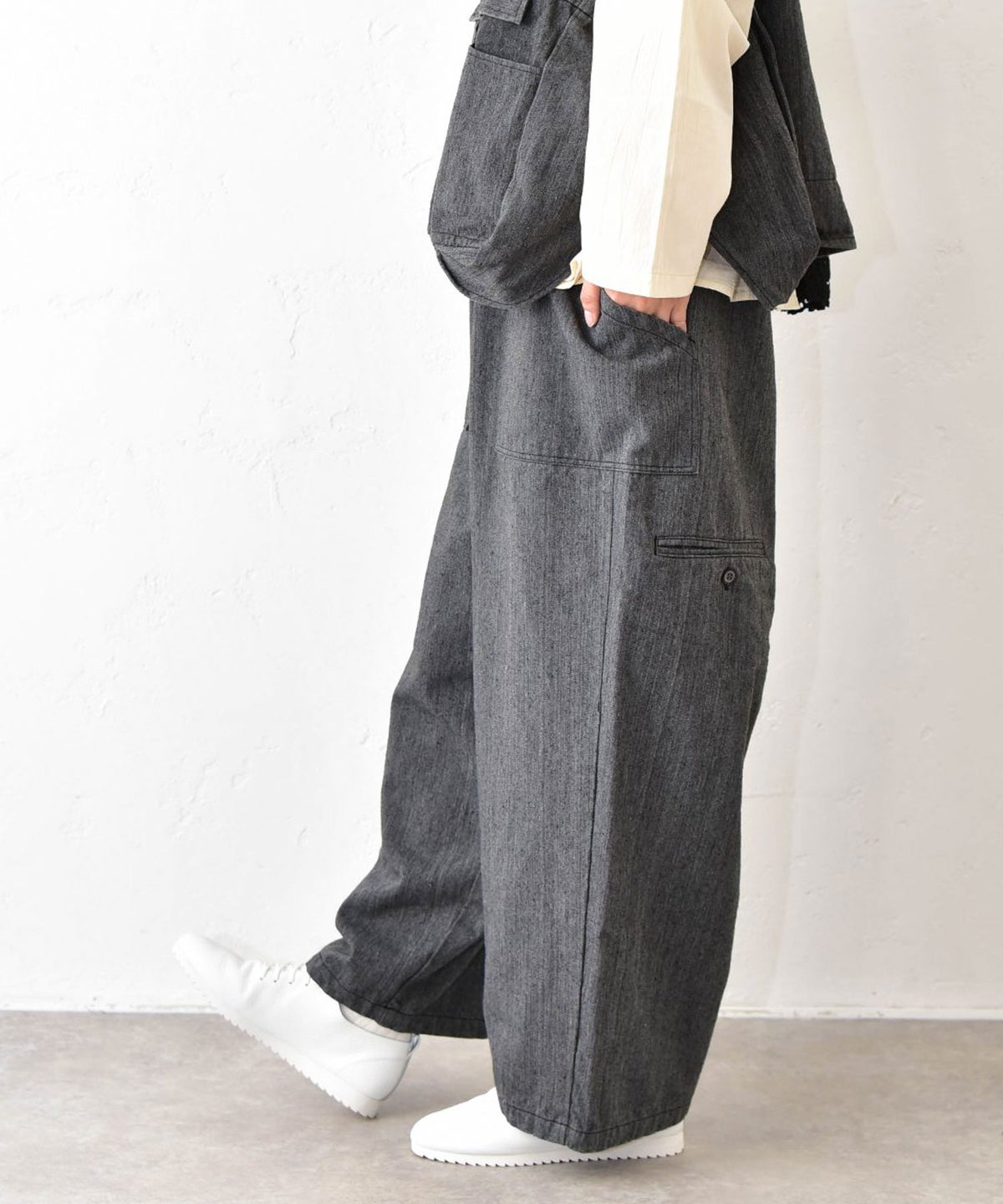 tumugu｜コットンリネンポリストレートパンツ [[TB26244]][C]