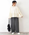 tumugu｜コットンリネンポリストレートパンツ [[TB26244]][C]