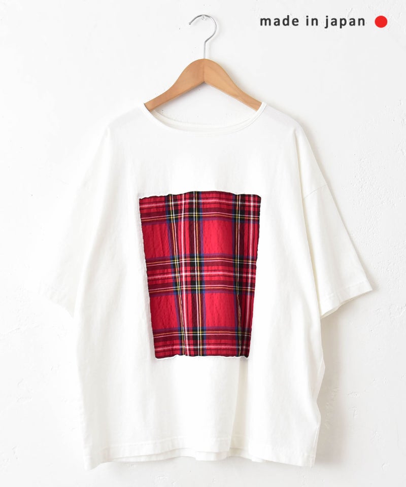 No18｜チェック切替Tee [[CE1CT260301]][C]