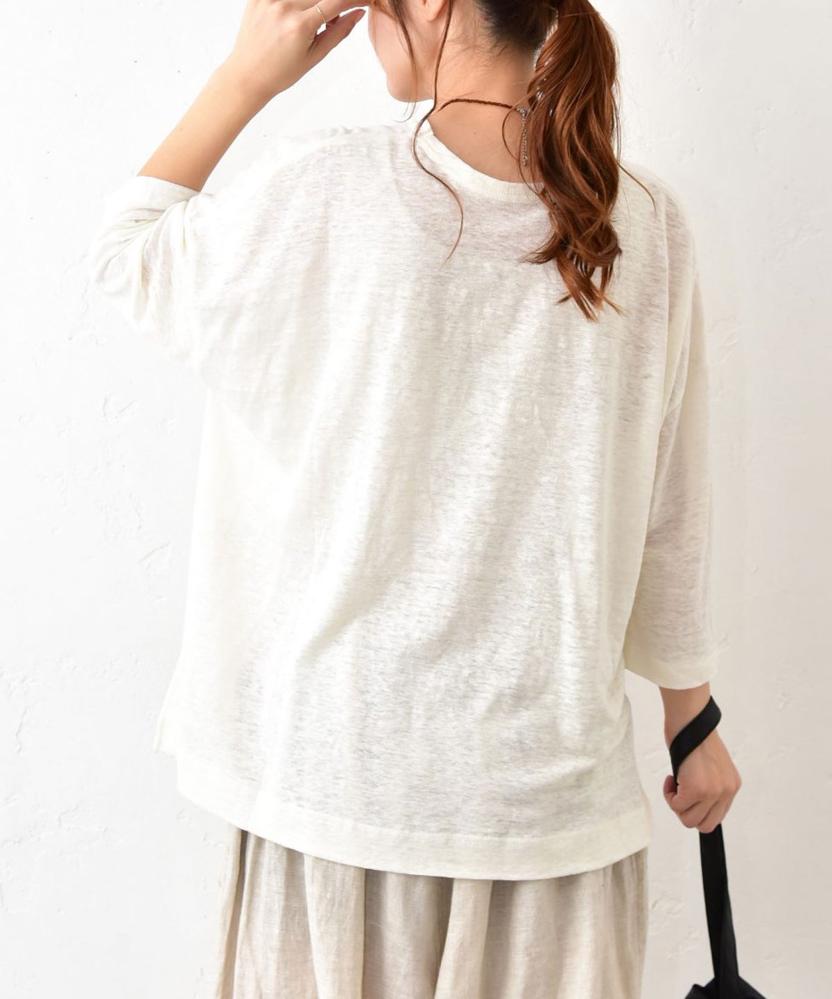 08Mab｜リネンカットソーワイドTEE [[CF-526HF1470]][C]