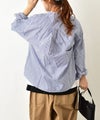  DENIM&DUNGAREE｜ロンドンストライプ ラクガキシャツ [[22680107]][C]