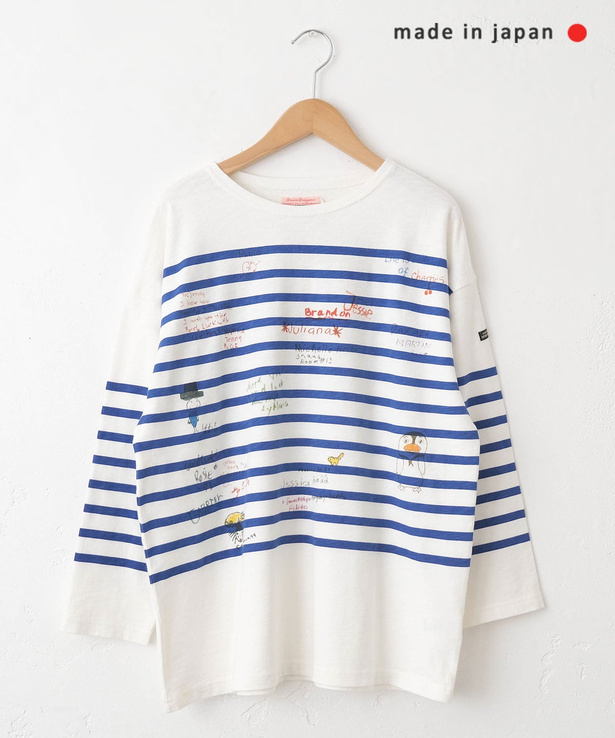 DENIM&DUNGAREE｜テンジクボーダーPTラクガキL/S TEE [[22680418]][C]