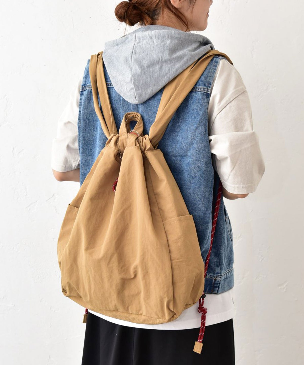 EARTH MADE｜撥水NYLON*PARACORD KNAPSACK(撥水ナイロンナップサック) [[48-1581]][C]
