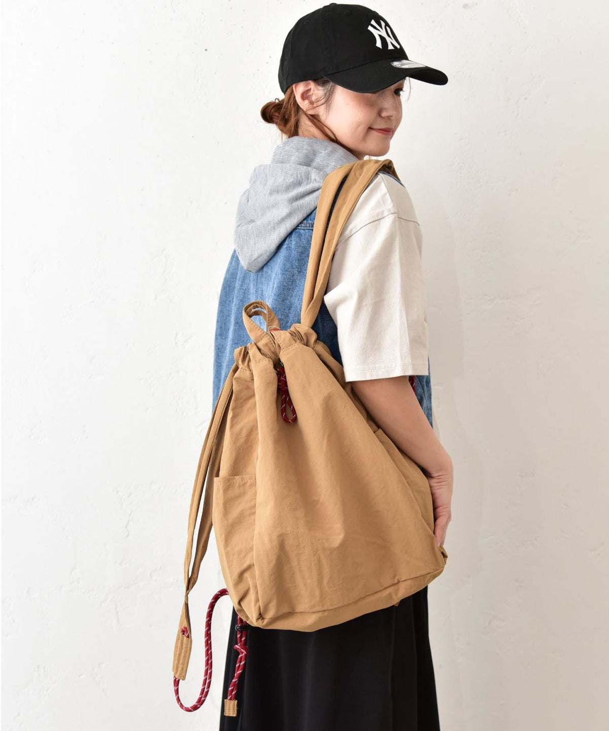 EARTH MADE｜撥水NYLON*PARACORD KNAPSACK(撥水ナイロンナップサック) [[48-1581]][C]