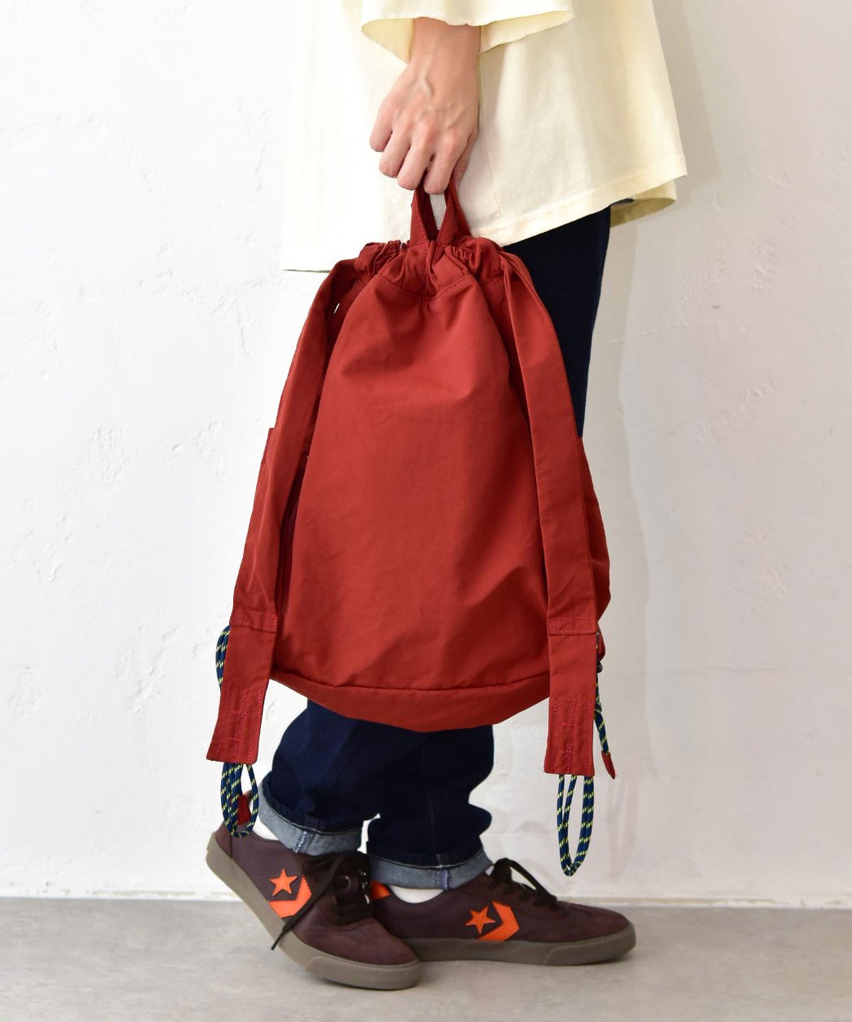 EARTH MADE｜撥水NYLON*PARACORD KNAPSACK(撥水ナイロンナップサック) [[48-1583]][C]