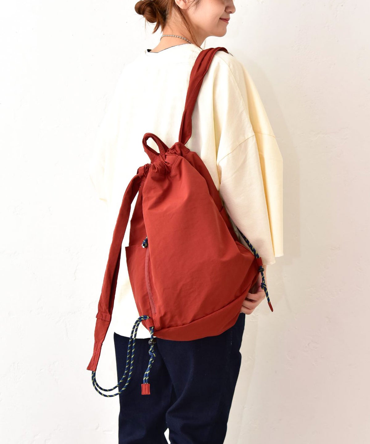 EARTH MADE｜撥水NYLON*PARACORD KNAPSACK(撥水ナイロンナップサック) [[48-1583]][C]