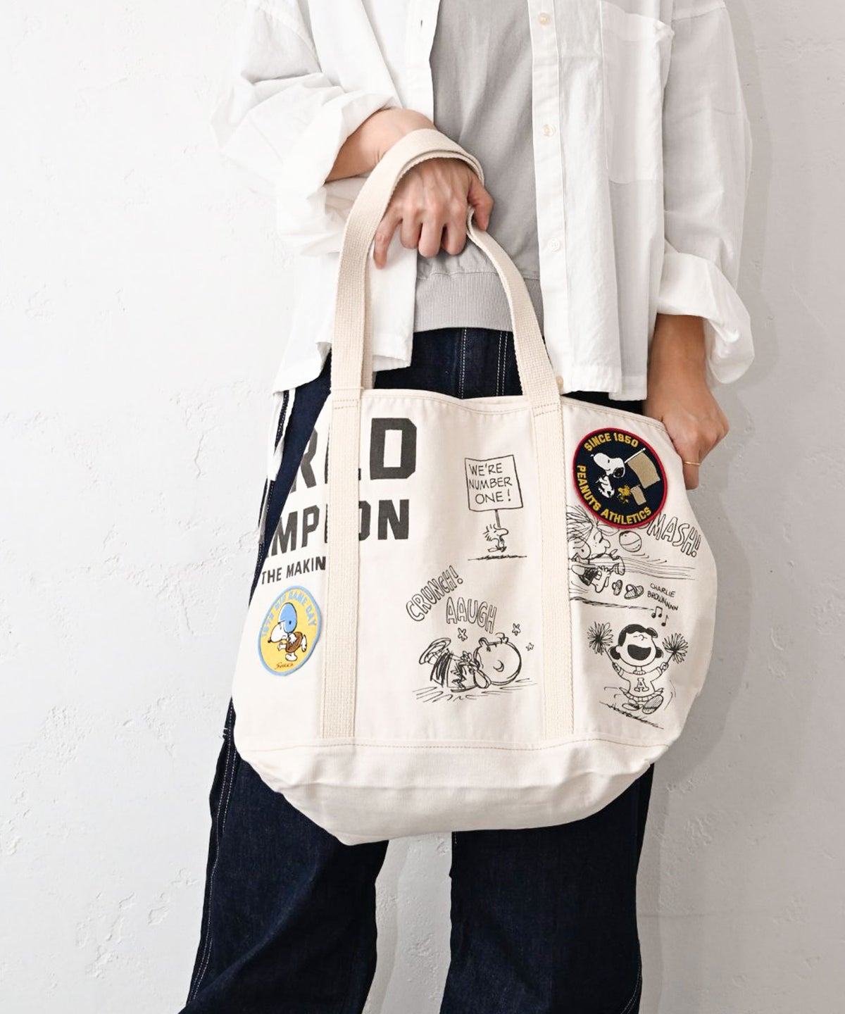  CUBE SUGAR｜キャンバス PEANUTS BIGトートBAG [[16048042]][C]
