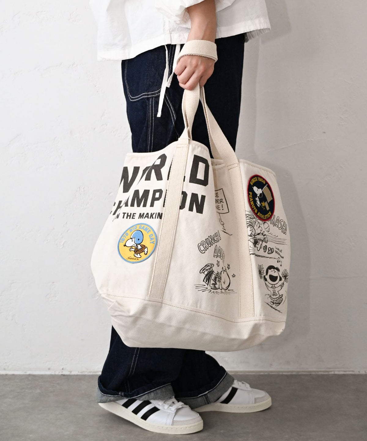  CUBE SUGAR｜キャンバス PEANUTS BIGトートBAG [[16048042]][C]