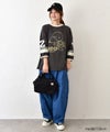 CUBE SUGAR｜PEANUTSライン入7分袖プルオーバー [[16044809]][C]