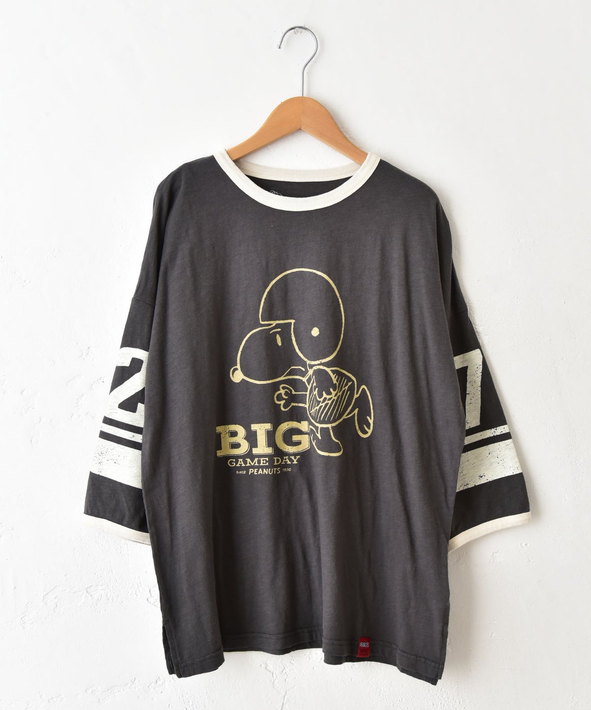 CUBE SUGAR｜PEANUTSライン入7分袖プルオーバー [[16044809]][C]