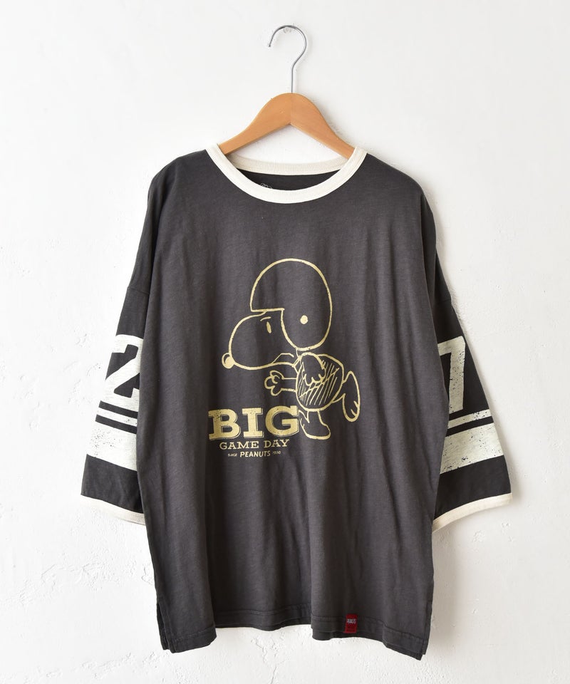 CUBE SUGAR｜PEANUTSライン入7分袖プルオーバー [[16044809]][C]