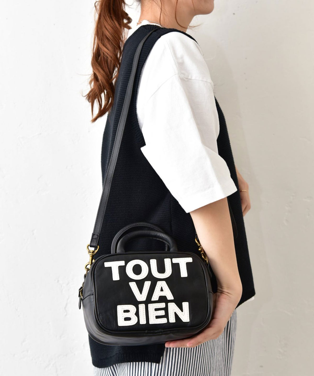 Ampersand｜LOGO leather tpte bag S [[ER26-A86]][C]　