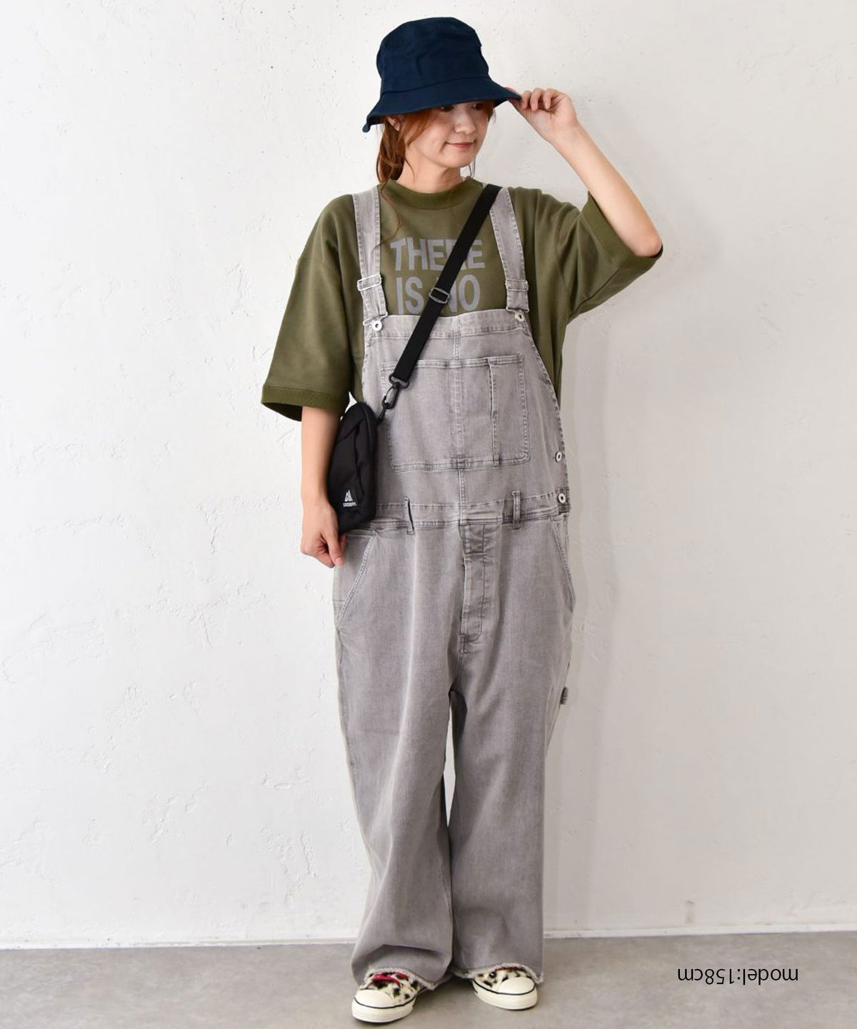 Our.｜ストレッチ入りグレーデニムオーバーオール [[Our-022-2]][C]