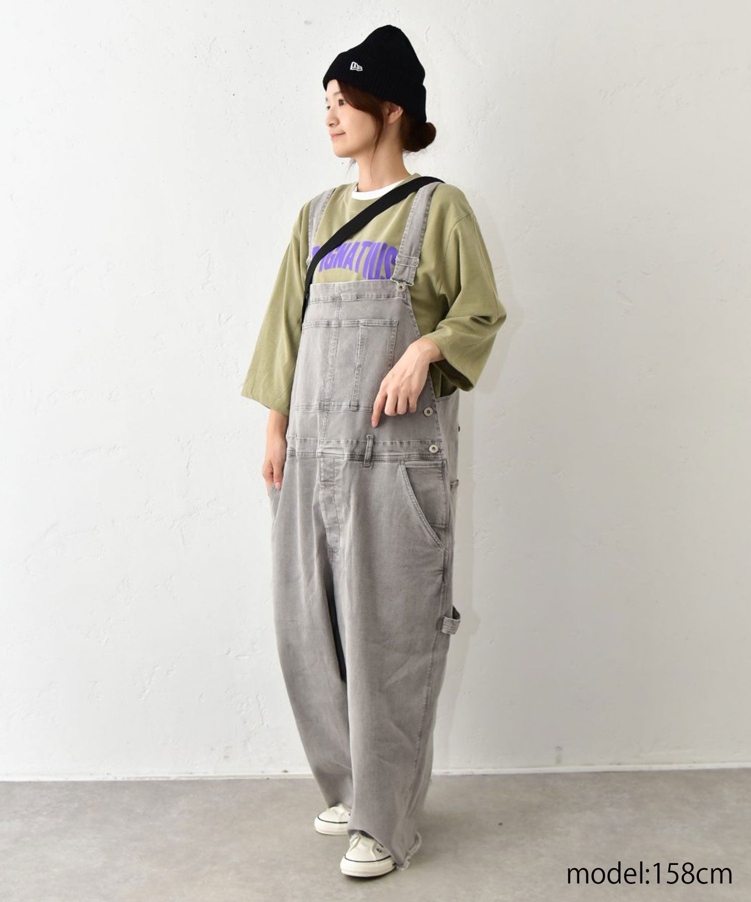 Our.｜ストレッチ入りグレーデニムオーバーオール [[Our-022-2]][C