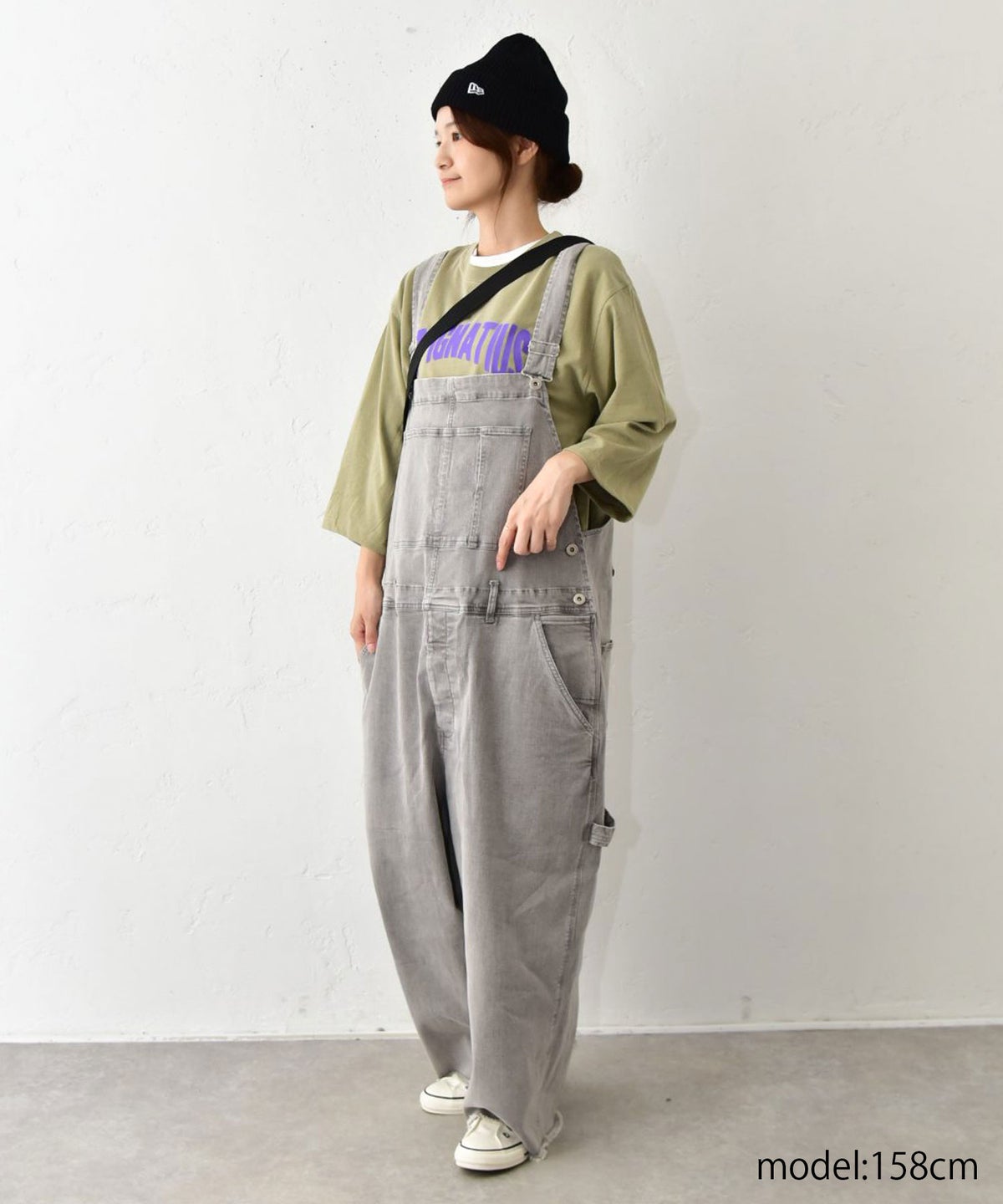 Our.｜ストレッチ入りグレーデニムオーバーオール [[Our-022-2]][C]
