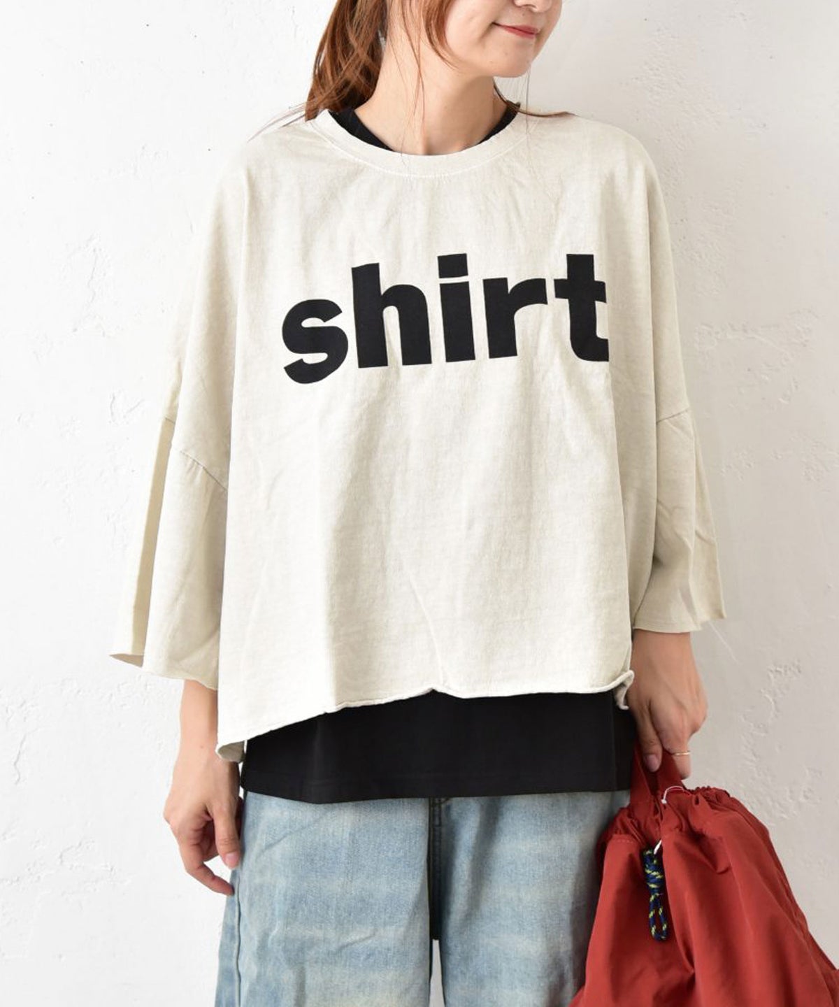  IN THE MARKET｜7分袖ロゴプリントTee [[C-2625]][C]