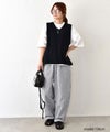 her.｜コットンニットサイドスリットガーター編みベスト [[MA-38213]][C]