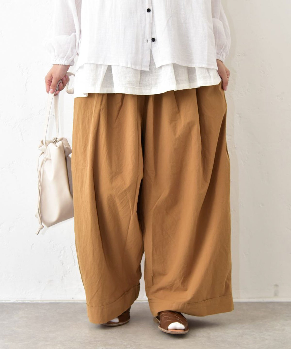 hagumu｜コットンワッシャーパンツ [[C-773]][C]