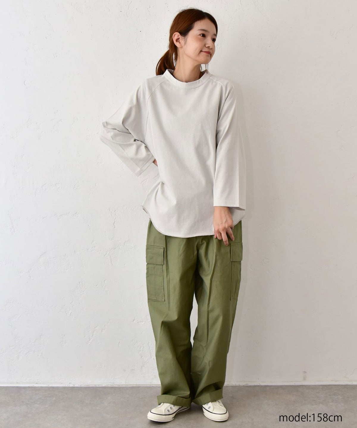 her.｜ロックステッチ入天竺T(9/10 Sleeve)-パック入り [[131228PK-A(9/10 Sleeve)]][C]
