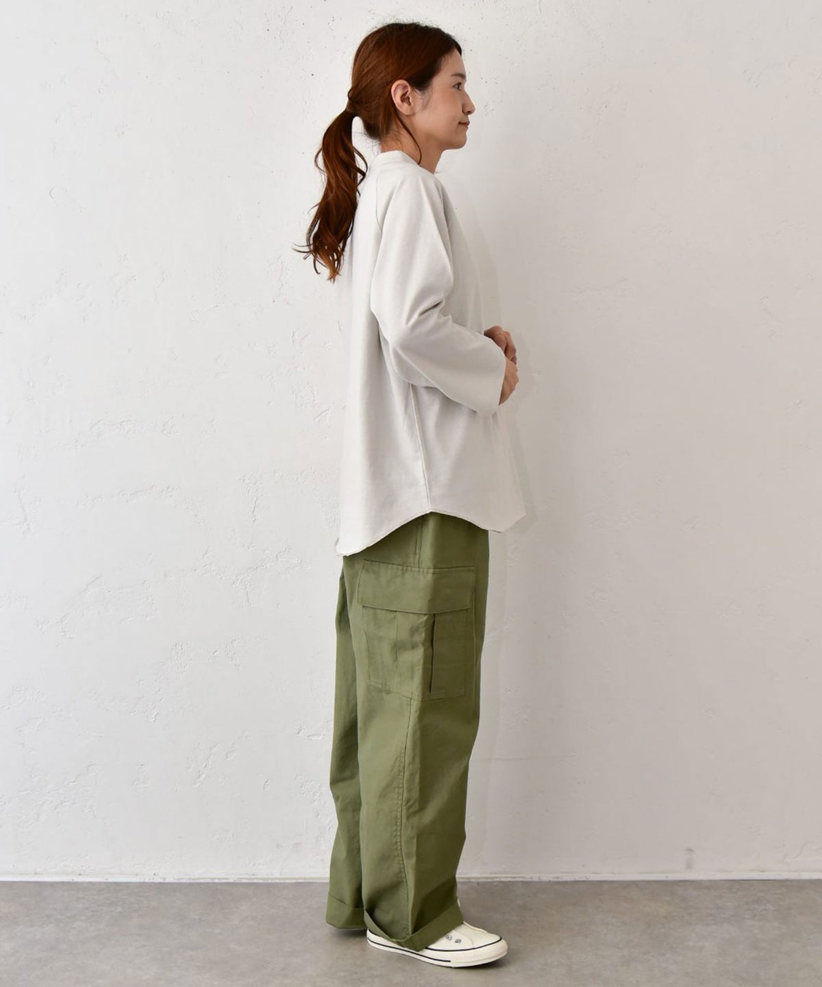 her.｜ロックステッチ入天竺T(9/10 Sleeve)-パック入り [[131228PK-A(9/10 Sleeve)]][C]