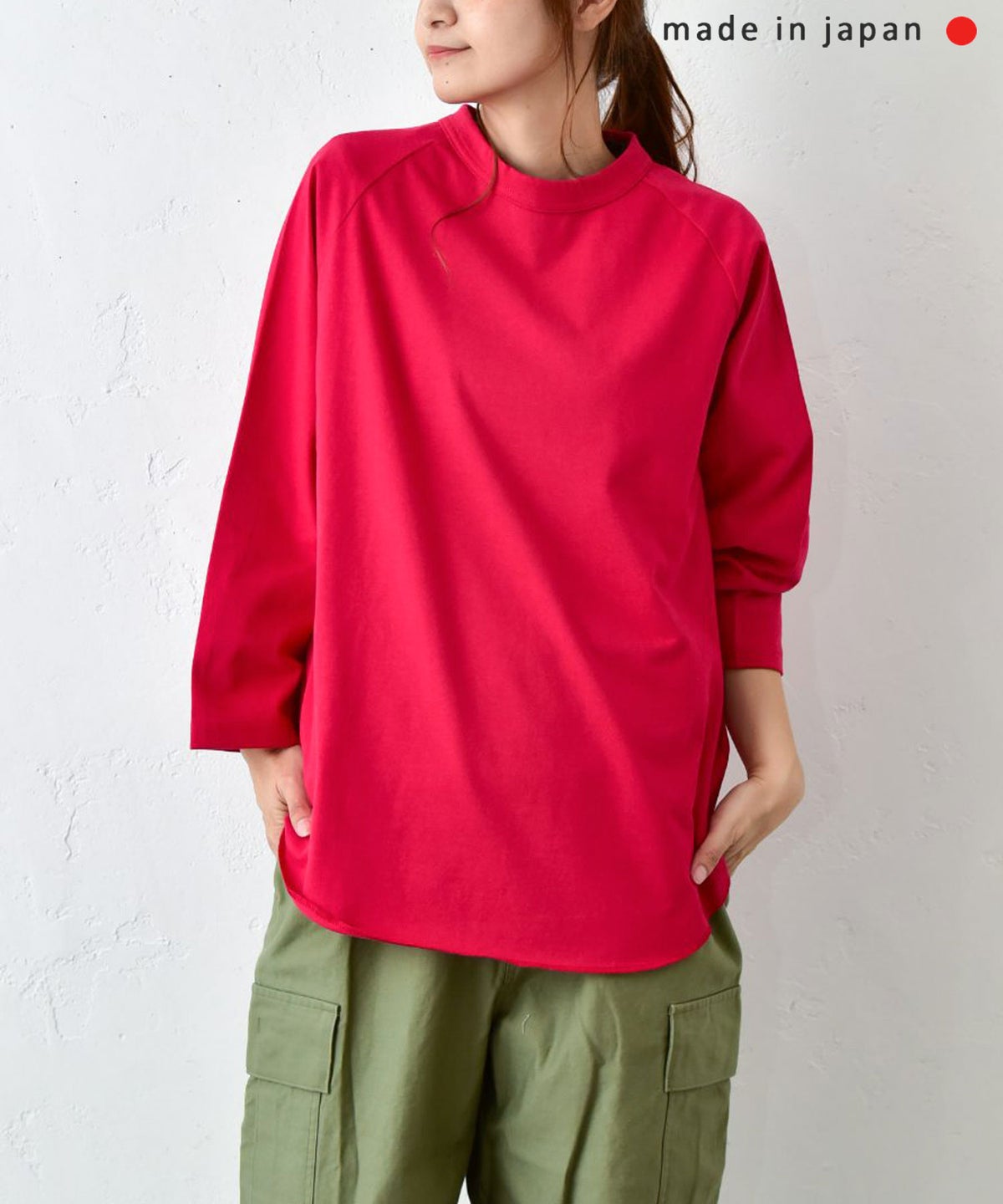 her.｜ロックステッチ入天竺T(9/10 Sleeve)-パック入り [[131228PK-A(9/10 Sleeve)]][C]