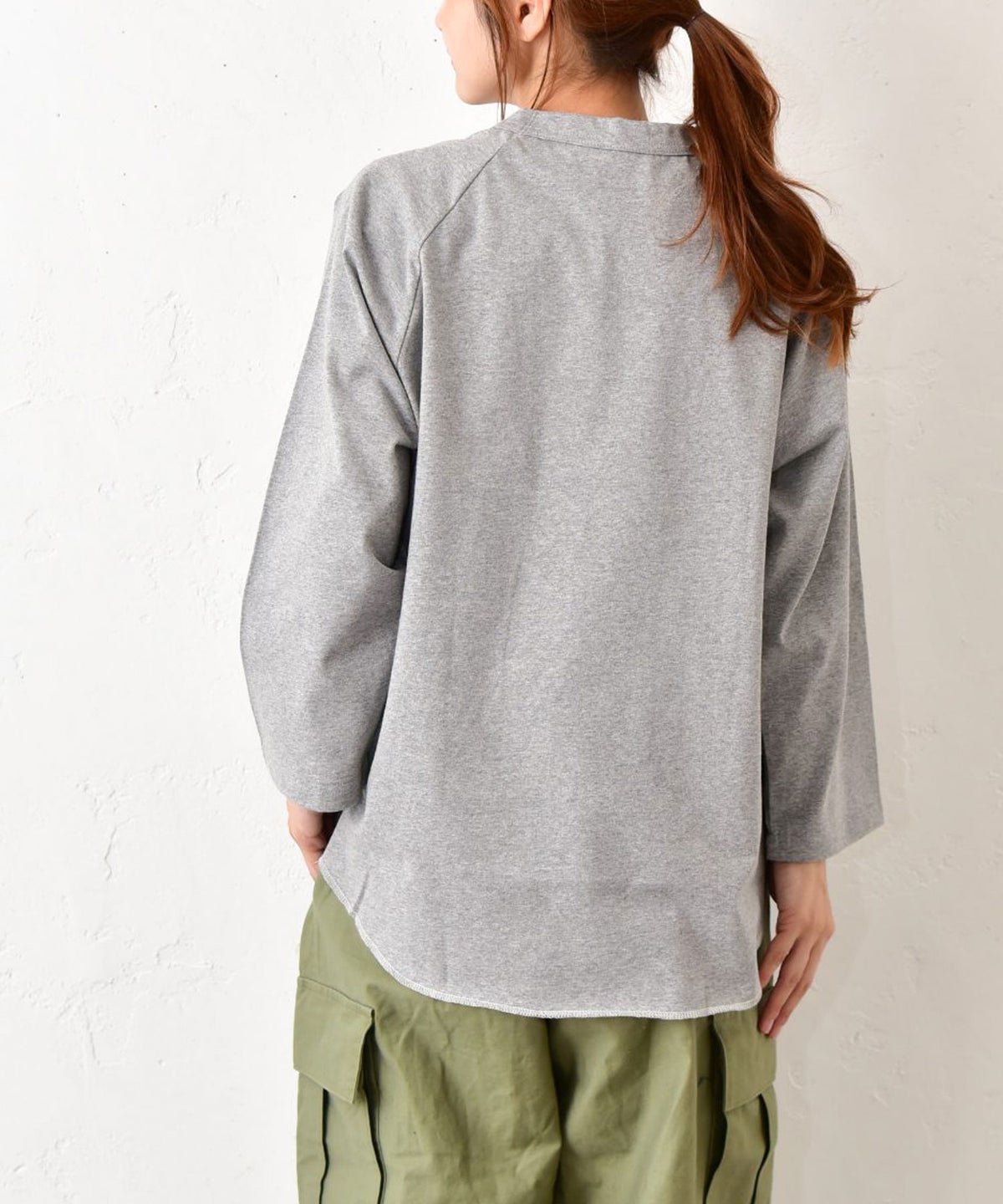 her.｜ロックステッチ入天竺T(9/10 Sleeve)-パック入り [[131228PK-A(9/10 Sleeve)]][C]