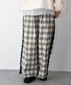 TRANOI.｜サッカーチェックサイドフリルパンツ [[242R535]][C]