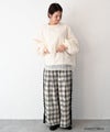 TRANOI.｜サッカーチェックサイドフリルパンツ [[242R535]][C]
