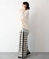 TRANOI.｜サッカーチェックサイドフリルパンツ [[242R535]][C]