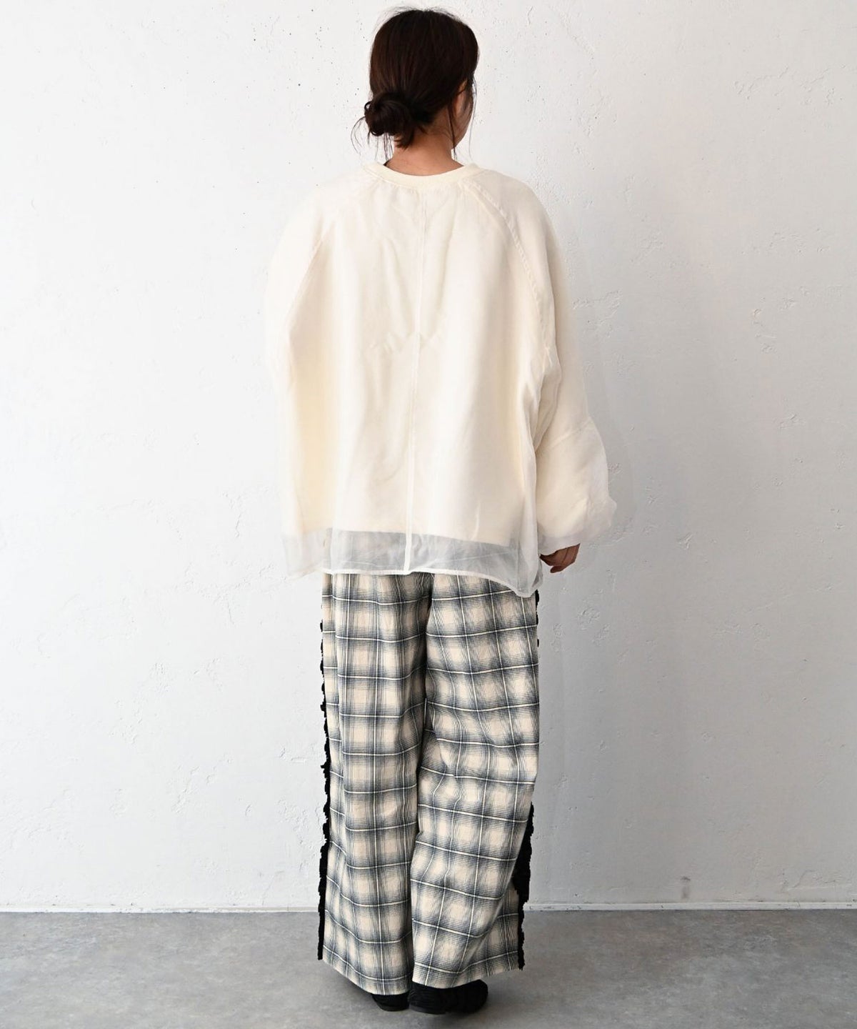 TRANOI.｜サッカーチェックサイドフリルパンツ [[242R535]][C]