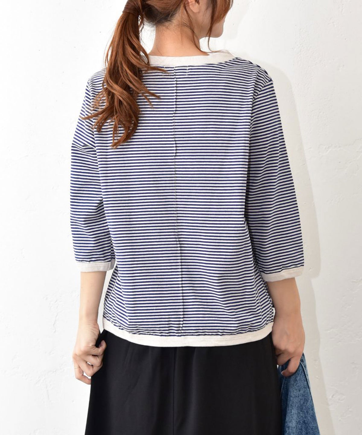 and quarter｜ボーダー7分袖Tシャツ [[MA-057]][C]